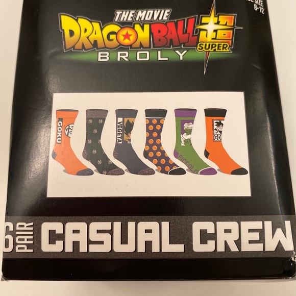 Dragon ball Super Broly The Movie 6pair crew socks - Picture 2 of 8